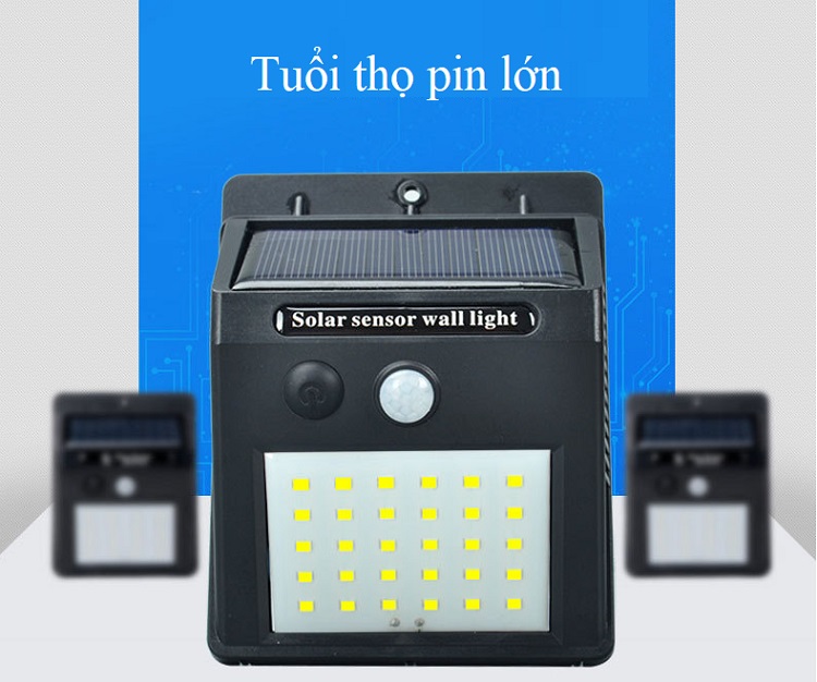 Đèn 30 led NLMT cảm biến chuyển động Nền Màu Trắng ( Tặng 01 nút kẹp giữ dây điện )