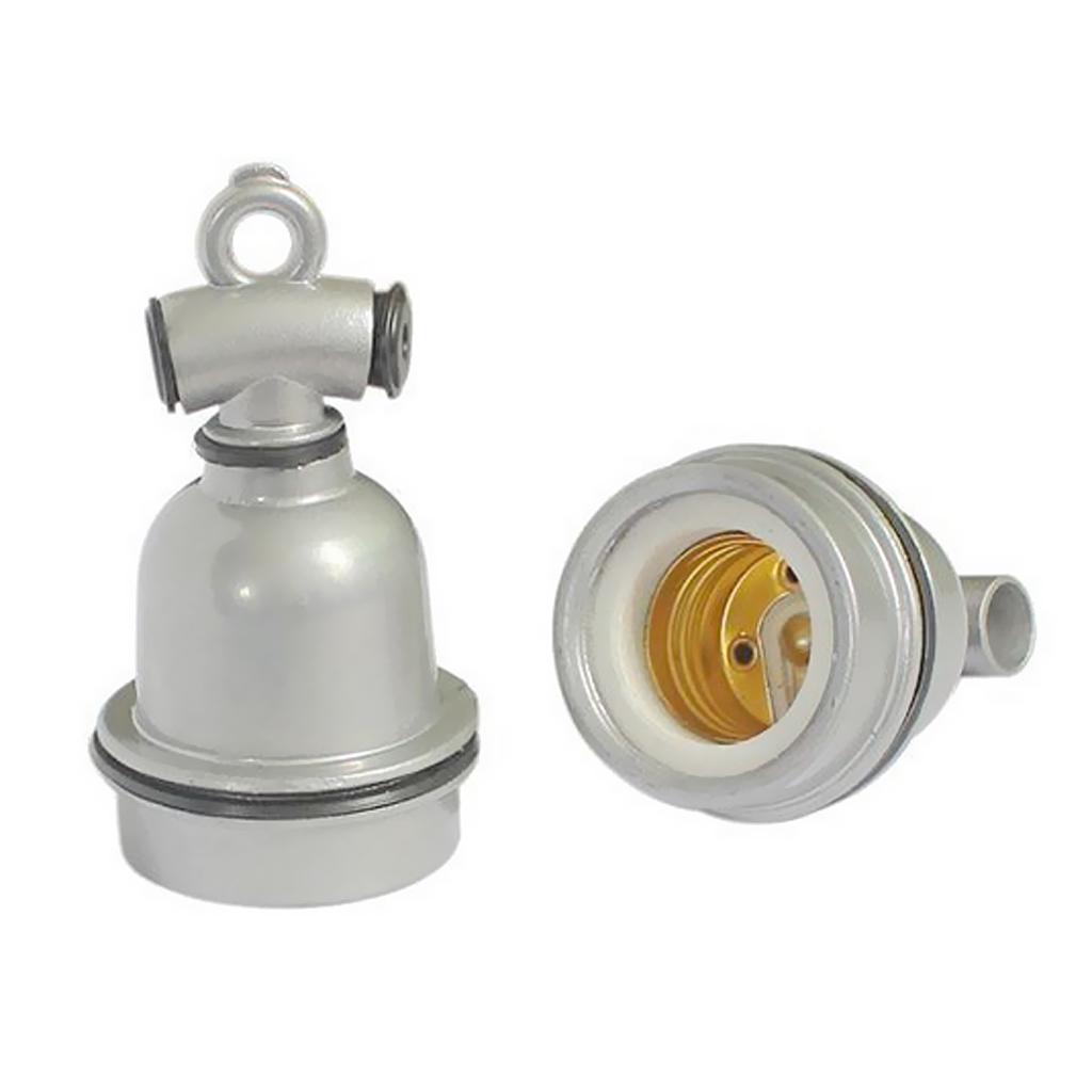 2x E27 Waterproof Ceramic Bulb Lamp Heat Lamp Holder Socket Aluminium Shell