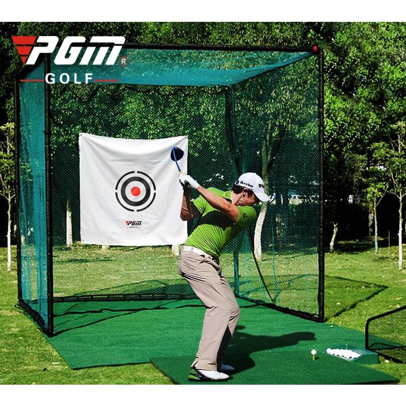 Khung lưới tập golf lồng tập PGM trong nhà hoặc ngoài trời innox tiện lợi 3x3x3m - Hàng Chính Hãng