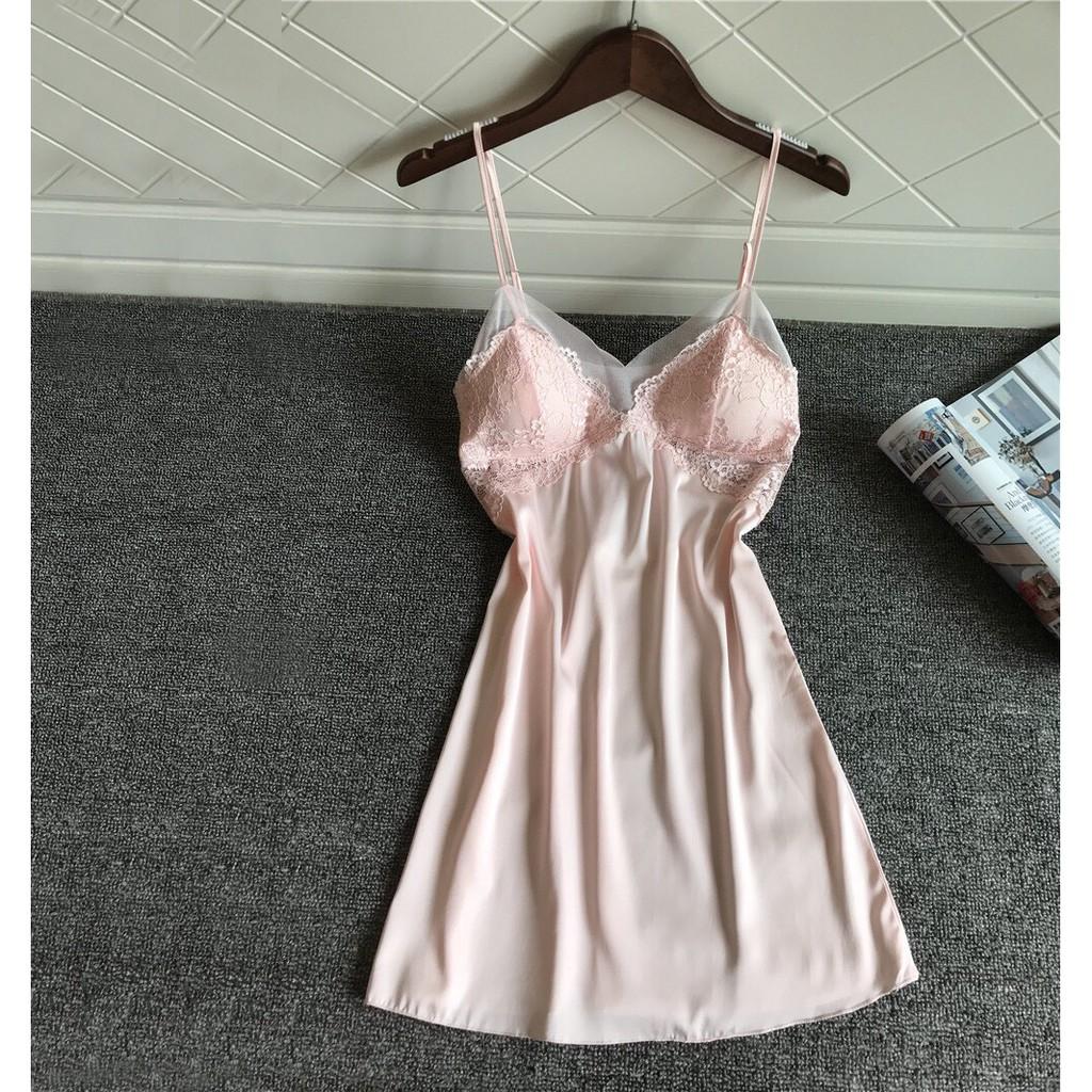 Đầm ngủ cao cấp chất liệu lụa satin Q3H