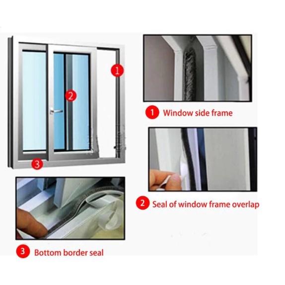 Ron sợi dán khe khung cửa, tấm chắn chống bụi, gió, hơi điều hòa (7*12mm)-Đơn vị bán 3 mét Trendycar