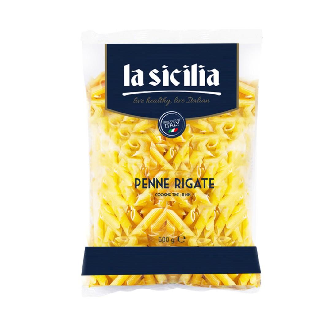 Nui xéo (Penne Regate) La Sicilia 500g Xuất xứ Italia