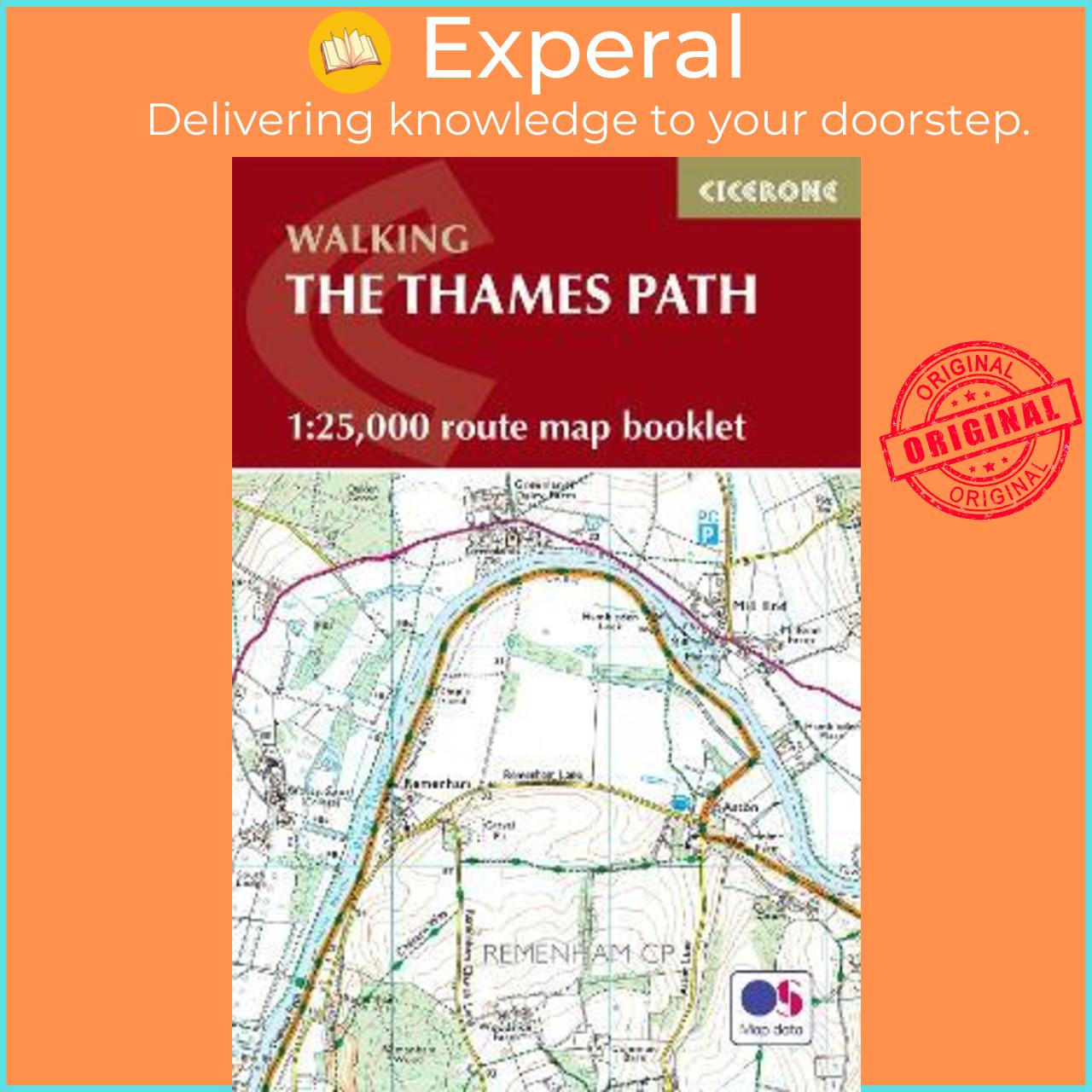 Sách - The Thames Path Map Booklet : 1:25,000 OS Route Map Booklet by Leigh Hatts