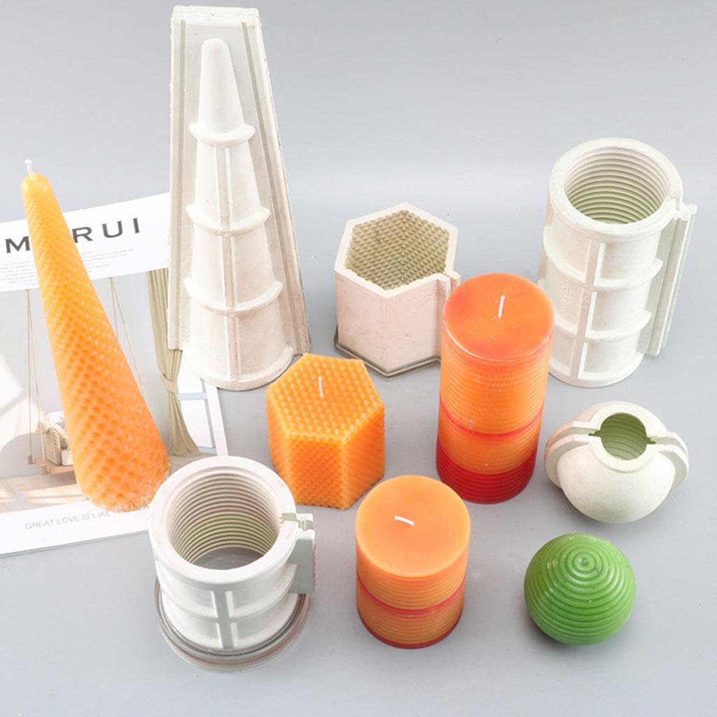 Rubber Mold Art Molds Cylinder Molds for Concrete, DIY Coaster/Flower Pot/Ashtray/Pen Candle Soap Holder