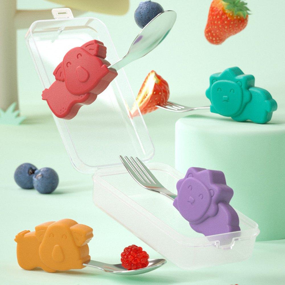 Trẻ Sơ Sinh Sáng Thìa Cho Bé Cho Bé Ăn Yếm Thực Phẩm Cho Bé Tập Ăn Huấn Luyện Có Thể Uốn Cong Mềm Mại Nĩa Trẻ Sơ Sinh Trẻ Em Bộ Đồ Ăn