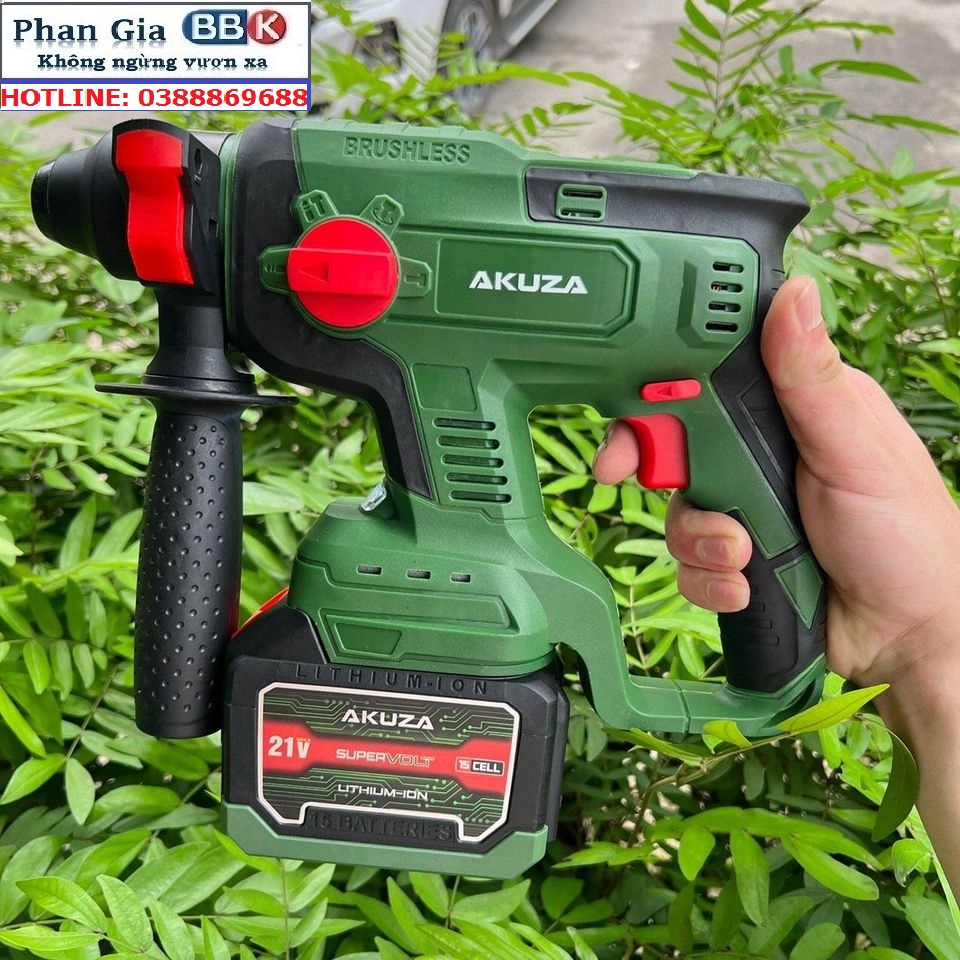 Máy Khoan Bê Tông 3 Chức Năng Pin AKUZA 2-2601 BL - Chân pin phổ thông, PIN 15 CELL - Bảo hành chính hãng