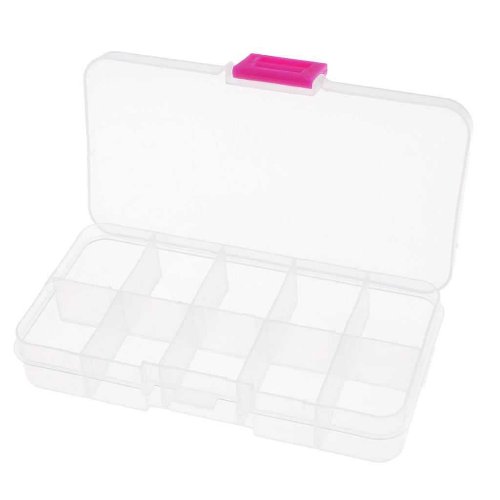 1Pc Transparent Sewing Storage Box Sewing Machine Bobbin Organizer 10 Grids