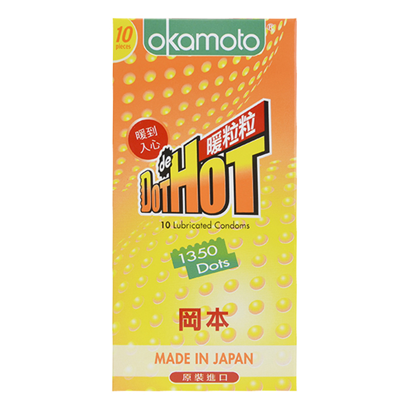 Bao Cao Su Okamoto Dot Hot (Hộp 10 Gói)