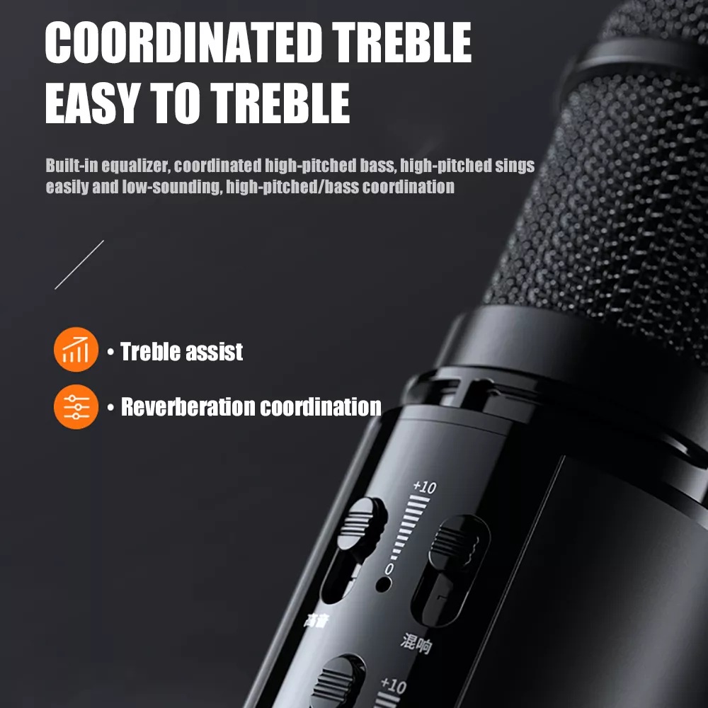 Micro karaoke bluetooth kèm 2 loa bass mạnh âm vang cao cấp , hát karaoke live stream K1