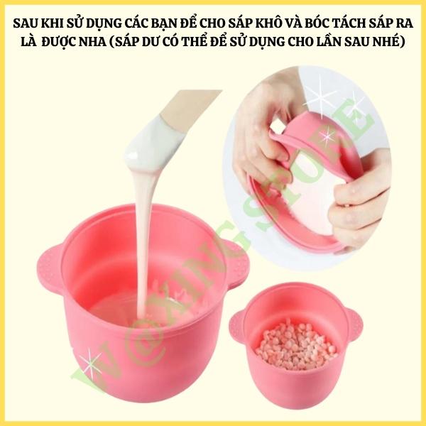 Nồi nấu sáp wax lông Pro 100 + Bát silicon + Sáp thơm bám lông tốt