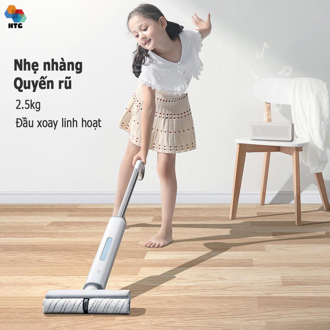Máy lau nhà không dây Sawadaki DD1 cầm tay, công nghệ thẩm thấu, tự động giặt giẻ, siêu nhẹ 2.5kg, bình nước 2 in 1, có thể lau sát mép tường, hàng chính hãng