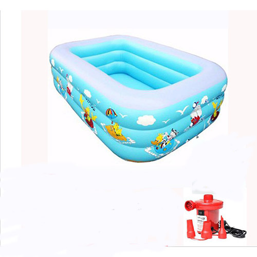 Bể bơi phao 3 tầng cho bé + Tặng kèm bơm điện 2 chiều