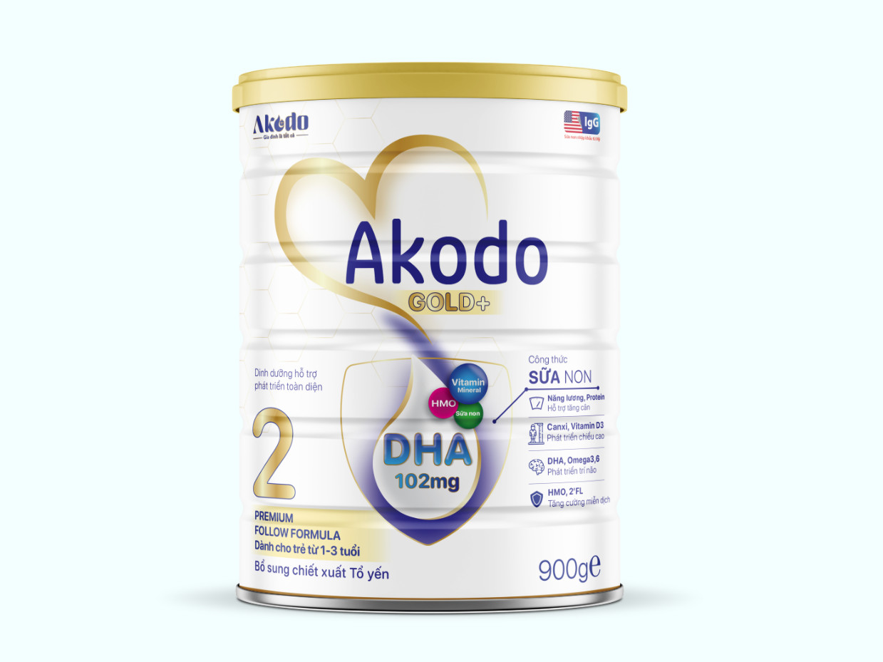 Hình ảnh Sữa Akodo Gold+ 2 dành cho bé từ 6-36 tháng tuổi - 900g