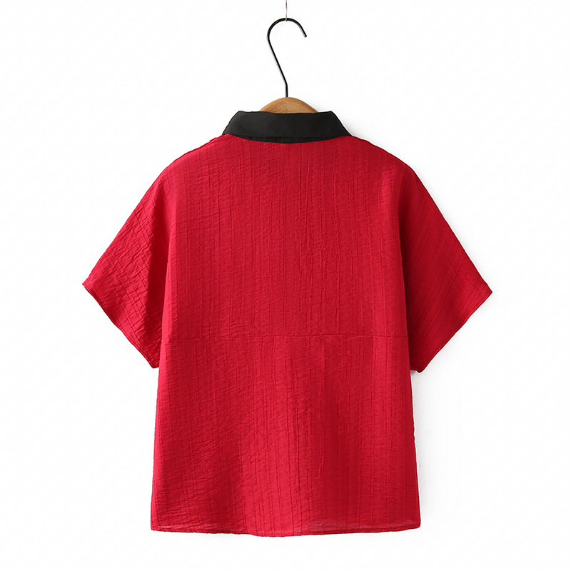 Áo sơ mi nữ tay ngắn, áo kiểu nữ, chất liệu vải mềm mát, form trẻ trung, năng động, phong cách Hàn Quốc, NeSa Shop SMT04