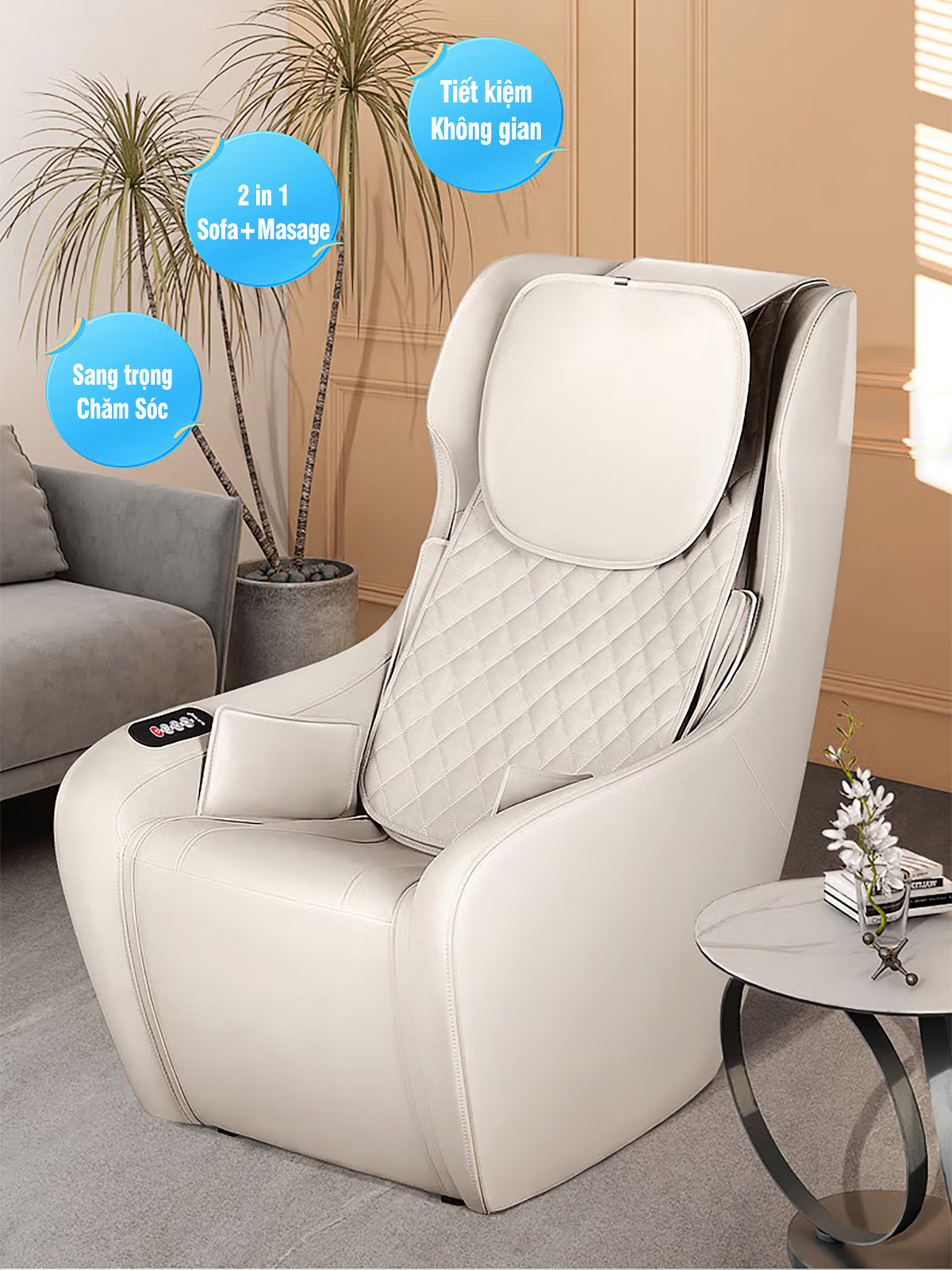 Ghế sofa massage mini 988-M1 nhỏ gọn, tiện ích thông minh cho gia đình nhỏ, văn phòng công sở, phòng ngủ cá nhân, hàng nhập khẩu