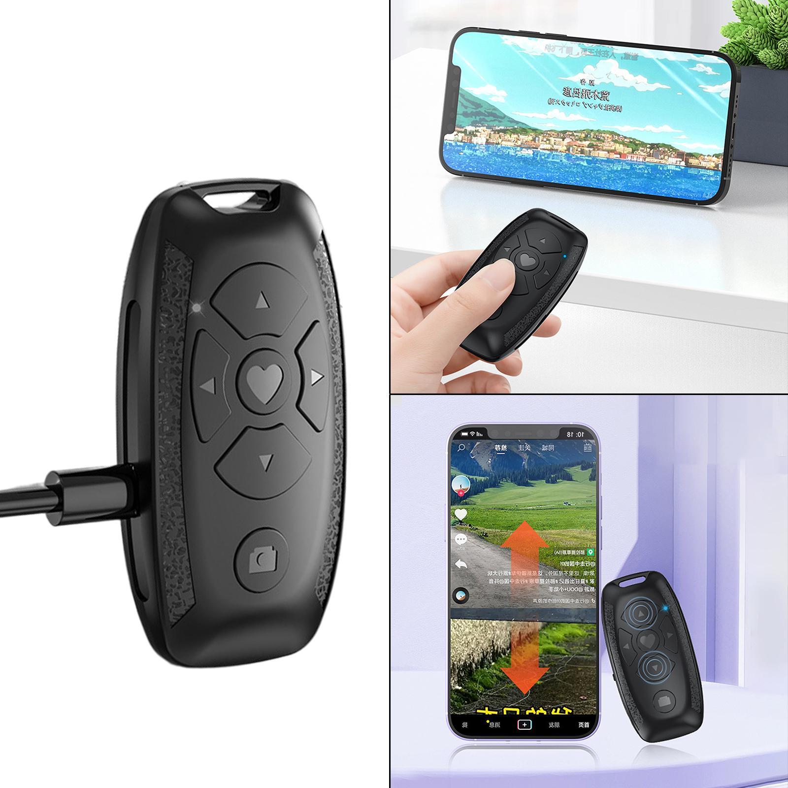 Bluetooth Camera Shutter Remote Selfie Button Accessories Black