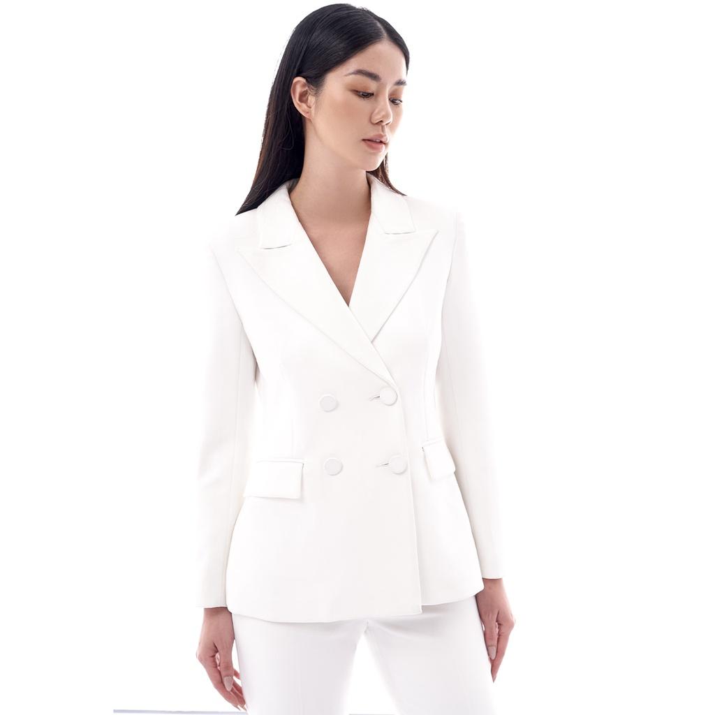 Áo Blazer kiểu 4 cúc màu trắng 2NDDATE BL023W