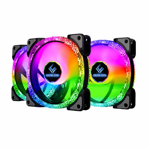 Bộ 3 quạt tản nhiệt LOVING XZ-12025SG Fan Led ARGB SYNC 12cm Bảo hành 12 tháng - Hàng chính hãng