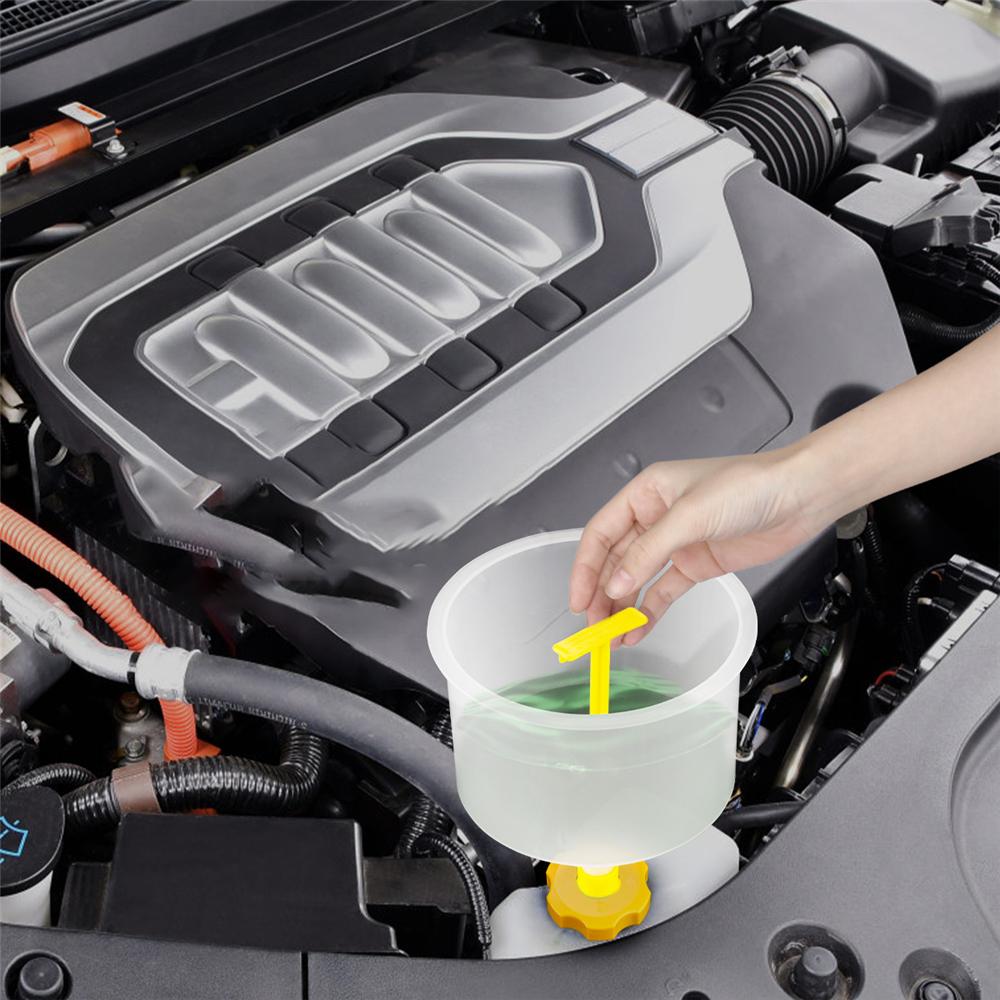 15-Piece Car Radiator Coolant Funnel Kit Spill-Free Funnel Cooling System Funnel Tool with Multiple Caps and Cap Adapters