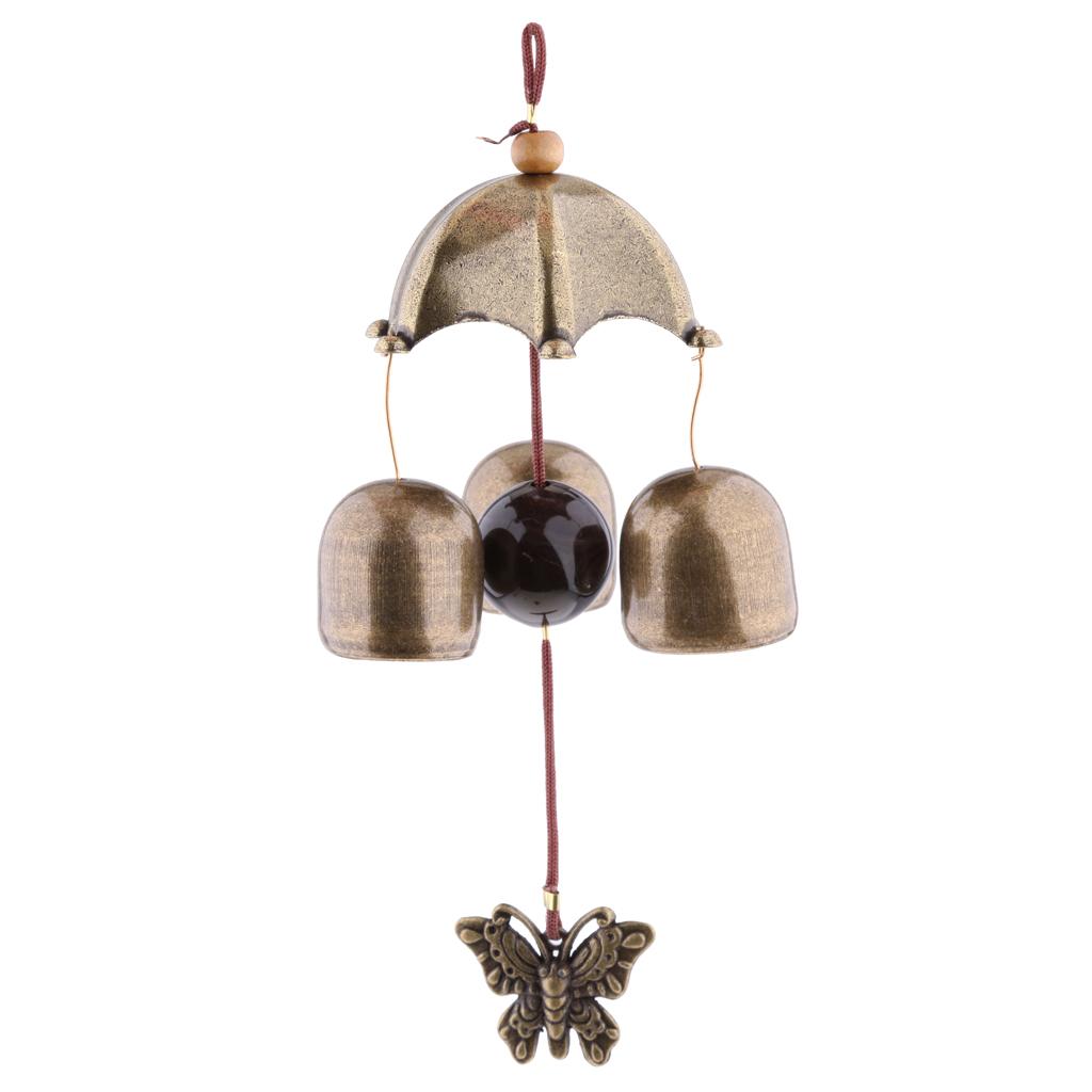 Metal Bells Wind Chime Outdoor Garden Hanging Charm Decor Ornament Butterfly