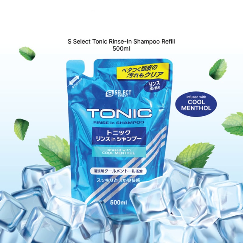 Combo 2 Dầu gội, xả bạc hà mát lạnh dành cho nam s select (gói refill) 500ml/gói
