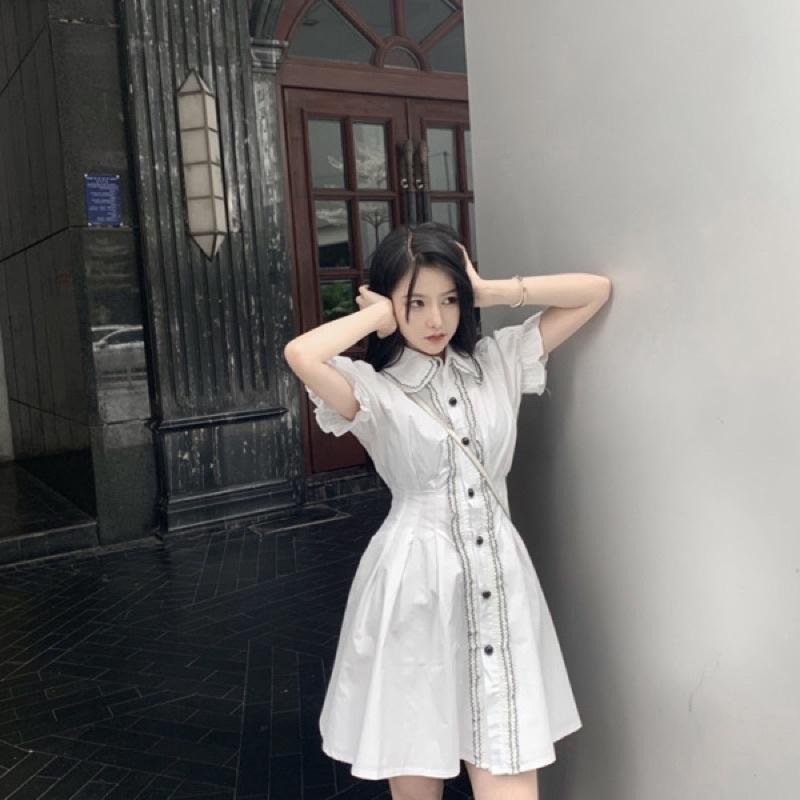 Naive dress - đầm trắng tay phồng cổ vuông