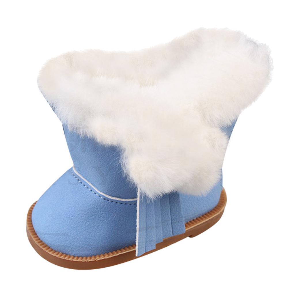 Lovely Zip Suede Snow Boots Winter Shoes for 18inch Doll Accessories