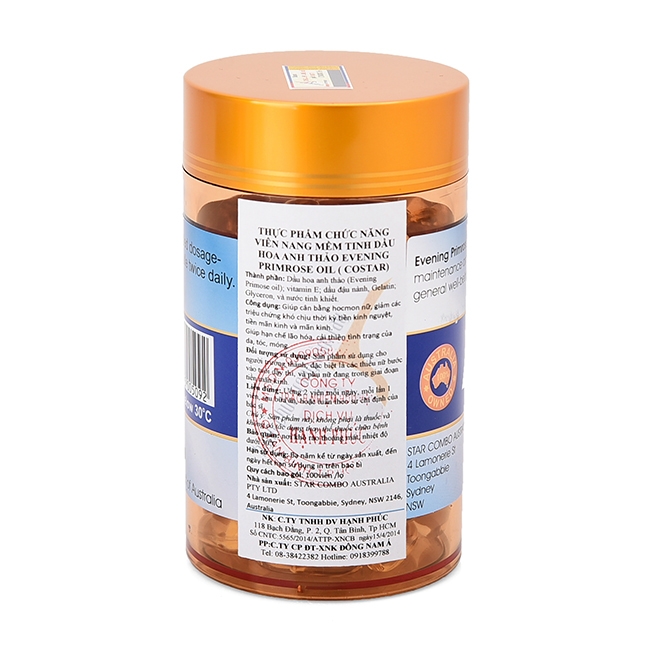 Viên uống Tinh dầu hoa Anh Thảo hỗ trợ cân bằng nội tiết nữ Costar Evening Primrose Oil