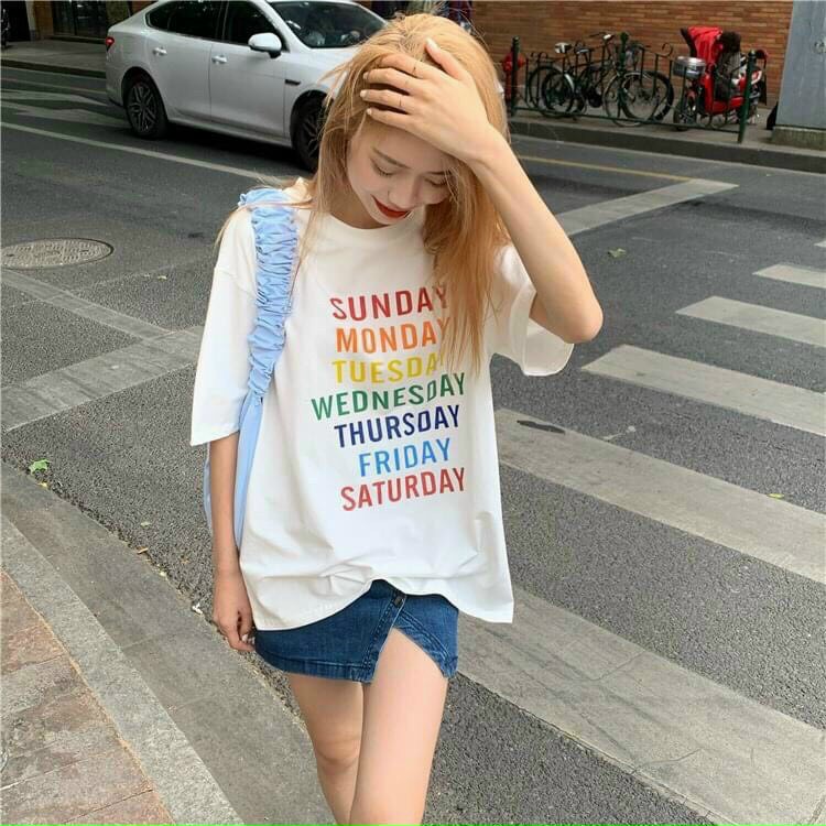 Áo thun nam nữ unisex Monday,Tusday... chất thun cotton 100% mềm mịn, co giãn tốt Bảo Bảo