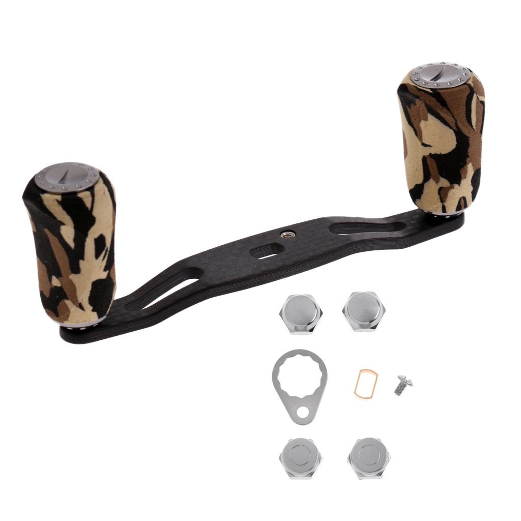 Carbon Fiber Fishing Reel Handle DIY for Baitcasting Reel Replacement Yellow