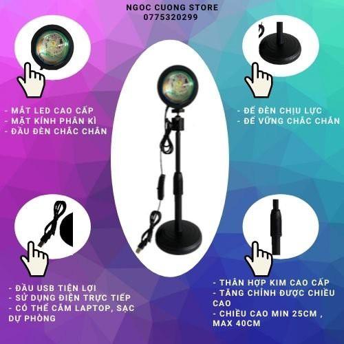 Đèn hoàng hôn,́ Đ̂̉ ̂̉ ̂̉ Đ̂̉  ̀ ̆̀ , đèn led trang trí, đèn sống ảo siêu hót tiktok