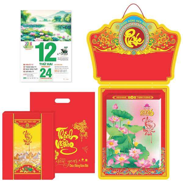 Lịch Bloc Siêu Đại - Sen Việt - Bảng Treo Metalize-Hoa - 20 x 30 cm - TĐ22