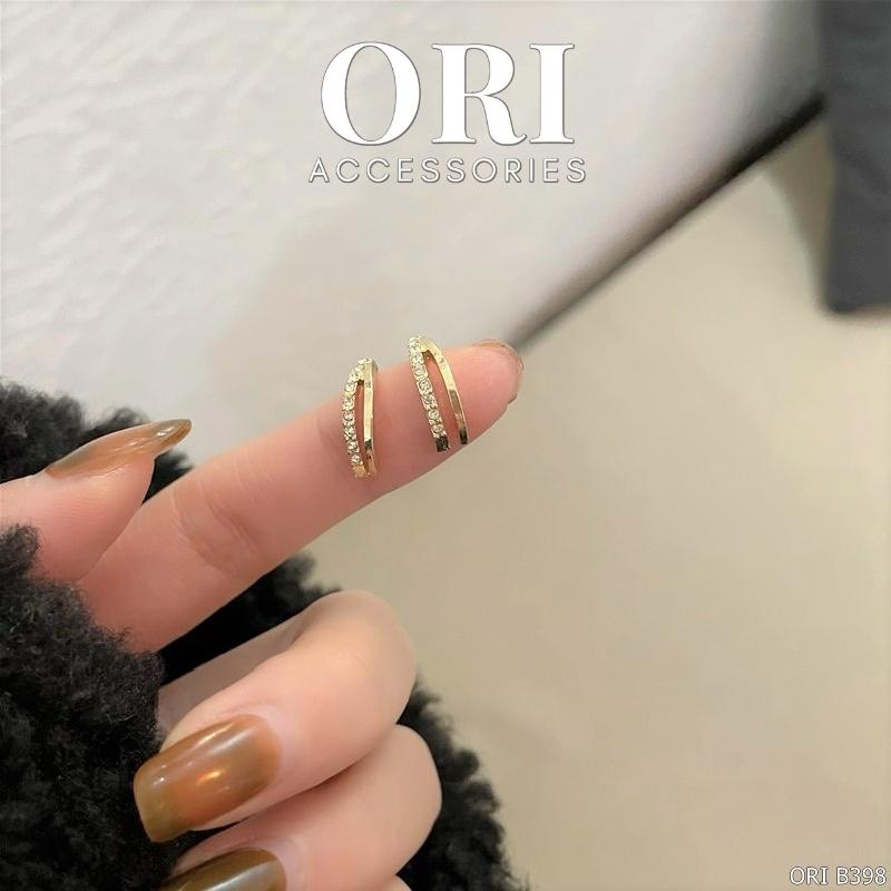 Bông tai nữ dáng nhỏ Basic Rings tinh tế thời trang ORI ACCESSORIES B398