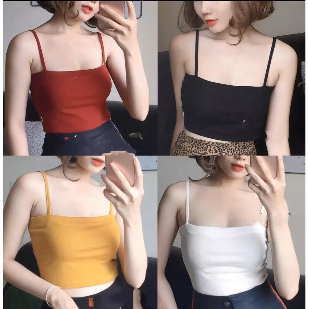 (Có video sp)Áo 2 dây basic dây mảnh