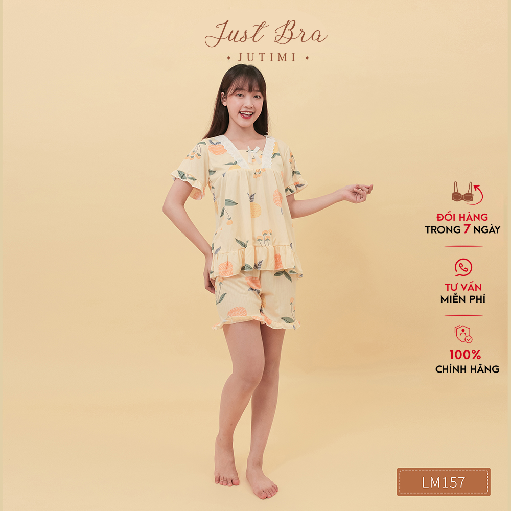 Bộ đồ ngủ Just Bra hoạt hình dễ thương, chất mát, mặc thoải mái, xinh xắn LM157