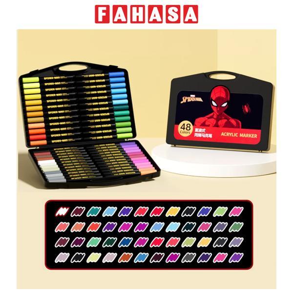 Hộp 48 Bút Lông Màu Acrylic Spider-Man - Ume A60190A1-48