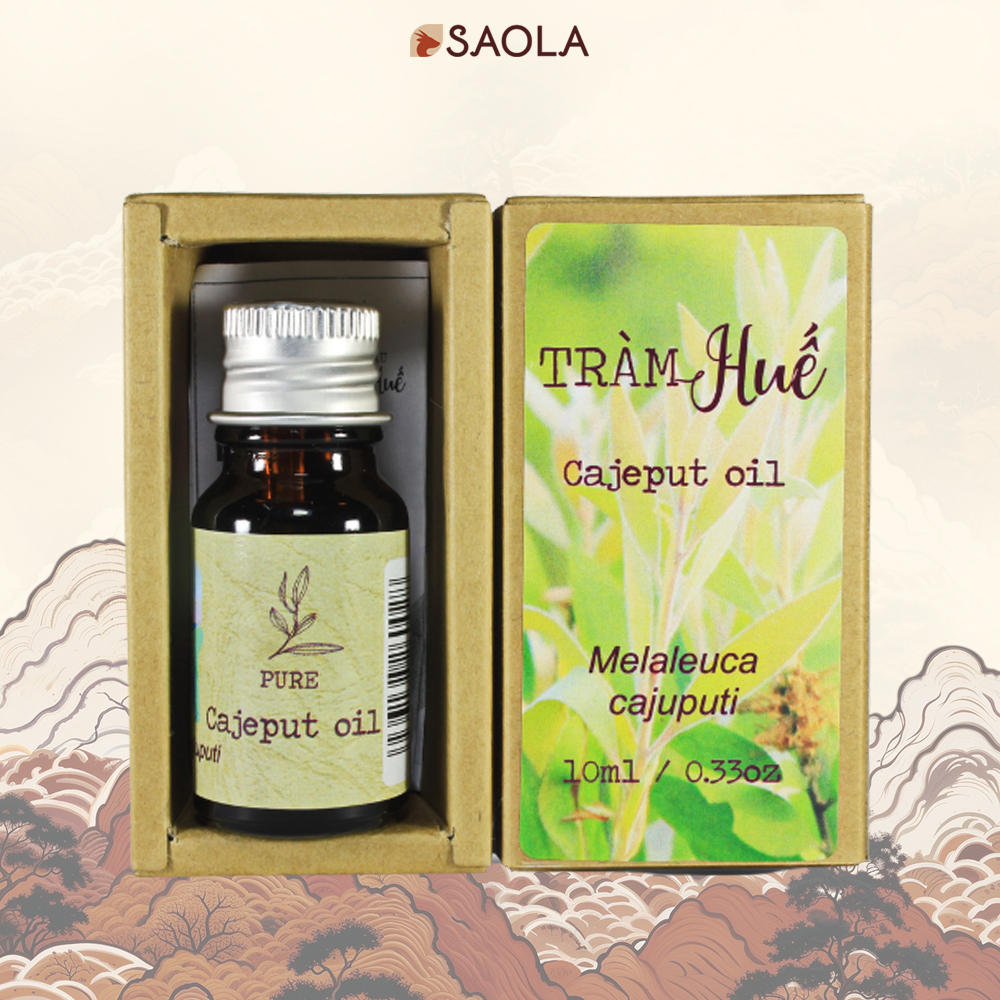 Tinh dầu Tràm Huế thương hiệu Làng Hạ 10ml (Cajeput oil): Sản phẩm truyền thống,đặc trưng của Huế, giúp giải cảm, giảm nghẹt mũi - Hàng Chính Hãng