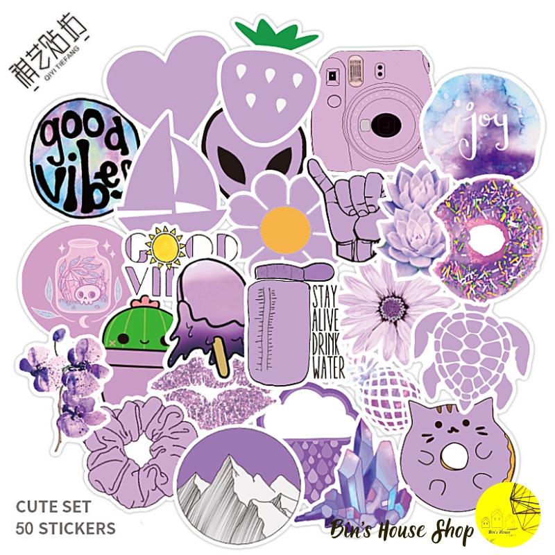 Bộ Sticker - Miến Dán Siêu Kute - Họa Tiết Vintage - màu sắc cực cute 1