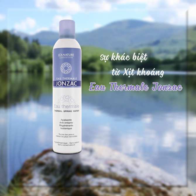 Xịt khoáng cấp nước dưỡng ẩm Jonzac Eau Thermale Thermal Spring Water 300ml (100% Nước khoáng Jonzac) + Tặng bông tẩy trang Christian Lenart 50 miếng