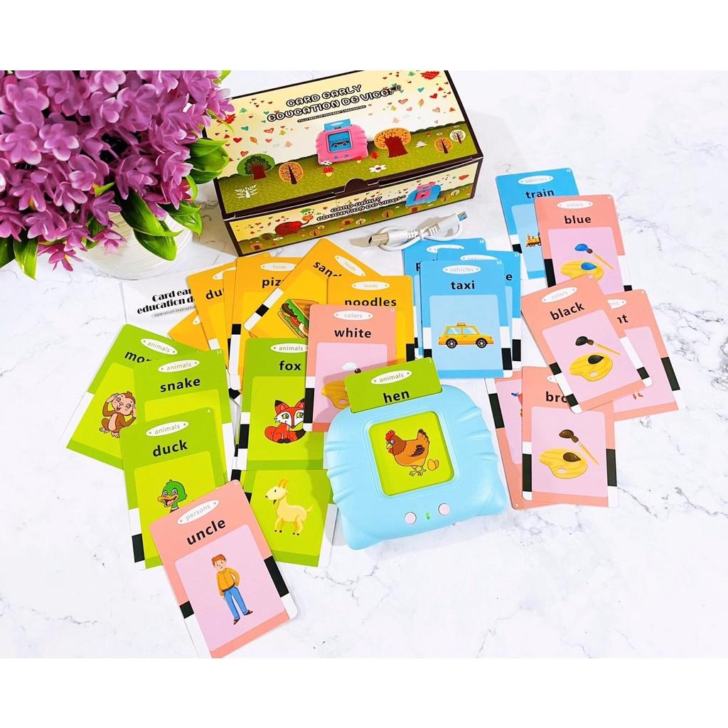 Máy đọc thẻ flashcard 112 thẻ 224 từ vựng tiếng anh hàng chuẩn loại 1