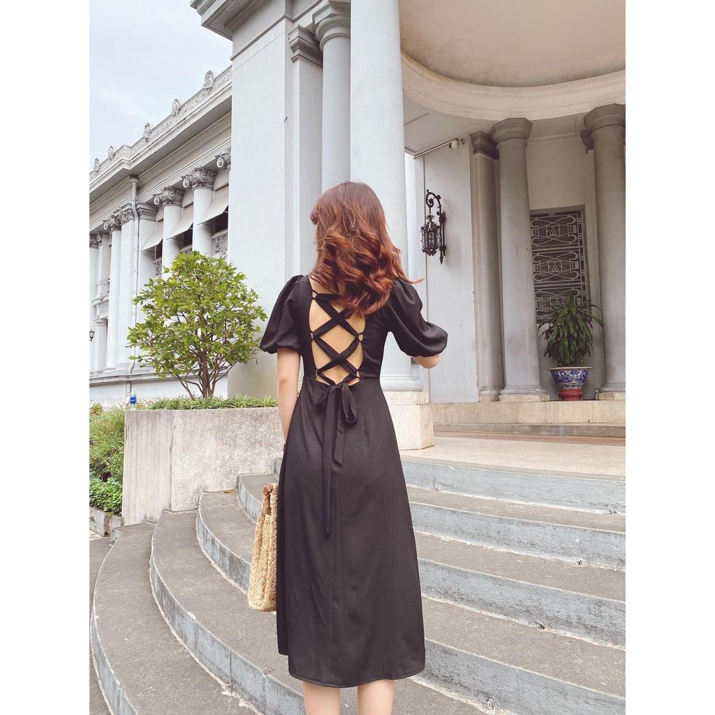 Đầm đen xẻ tà Ananto dress - little black dress Gem Clothing SP060373