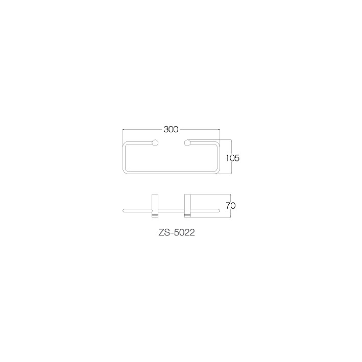 Vòng treo khăn 30cm INOX SUS 304 WS ZS-5022