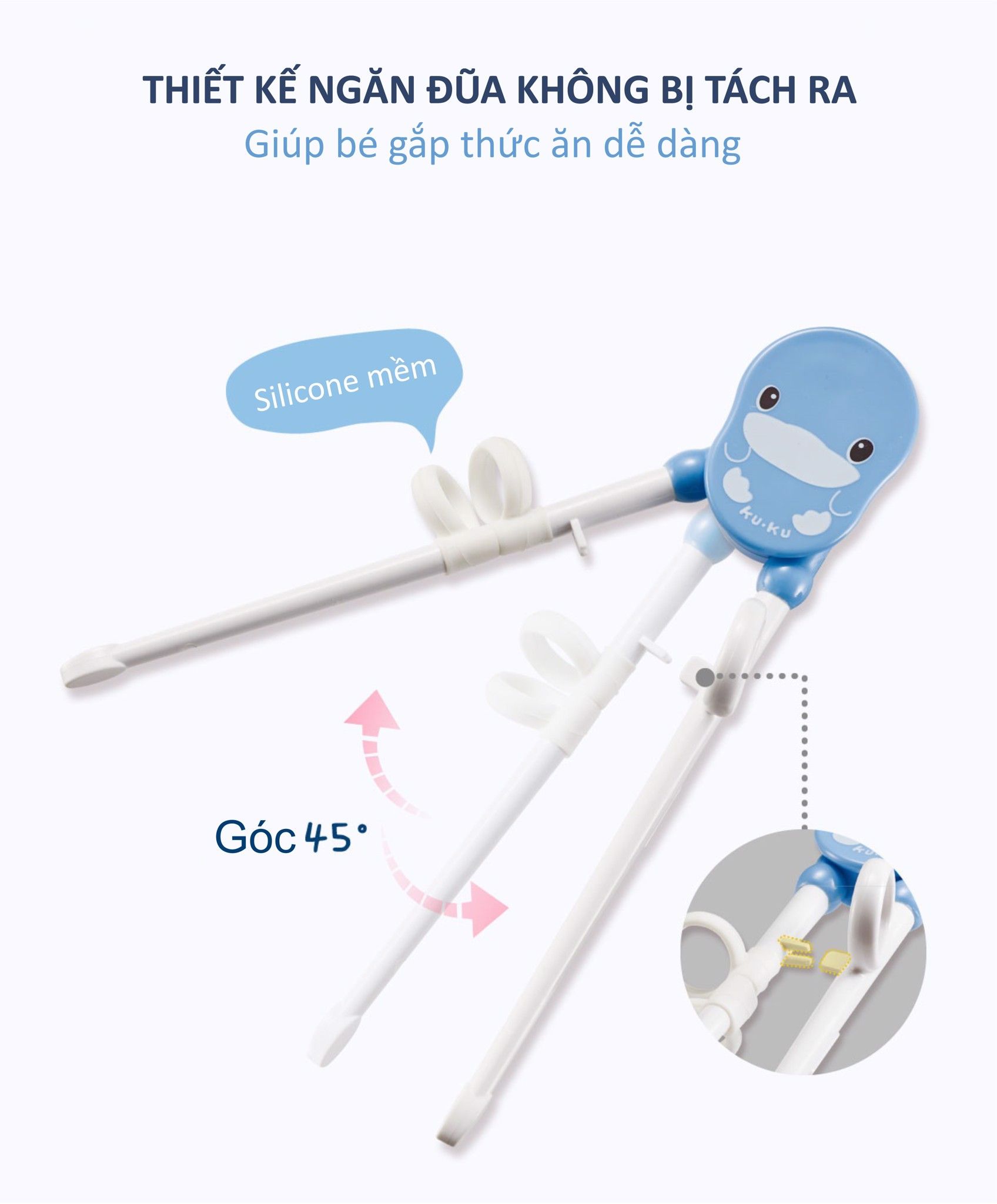 BỘ ĐŨA XỎ NGÓN CHO BÉ TẬP ĂN KUKU KU3038 - 2 YEARS UP