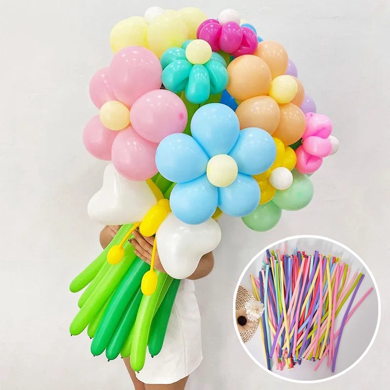 Set 10 Pastel Macaron Bóng Cao Su Tạo Hình Bóng Nghệ Thuật Tông Màu Pastel Trang Trí Sinh Nhật, Sự Kiện Chụp Ảnh