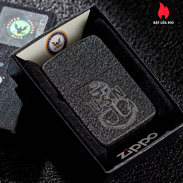 Bật Lửa Zippo 49318 – Zippo U.S. Navy Replica Black Crackle