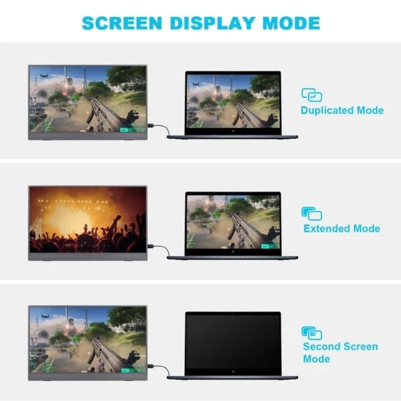 Màn hình di động 15.6 INCH IPS FHD/2.5K kết nối điện thoại laptop - hàng nhập khẩu