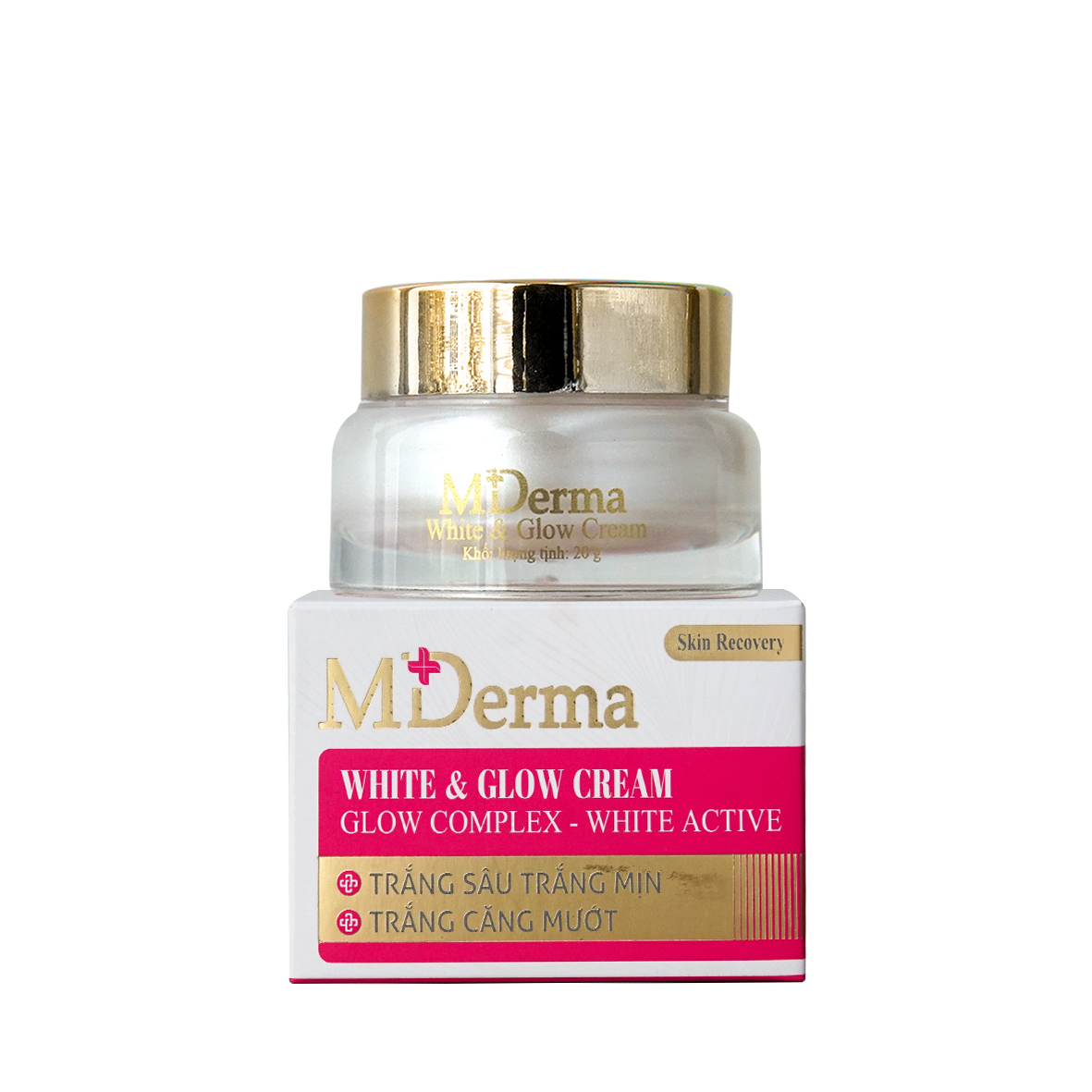 Kem dưỡng trắng căng bóng làn da MDerma White &amp; Glow Cream - 20gr - trắng sâu, trắng mịn