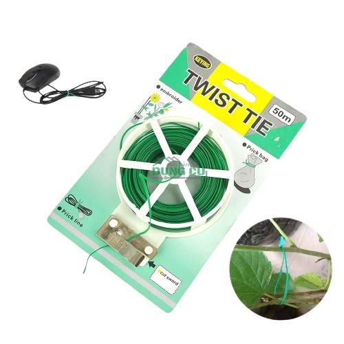 Dây Kẽm Bọc Nhựa Buộc Đồ Đa Năng Twist Tie 50M