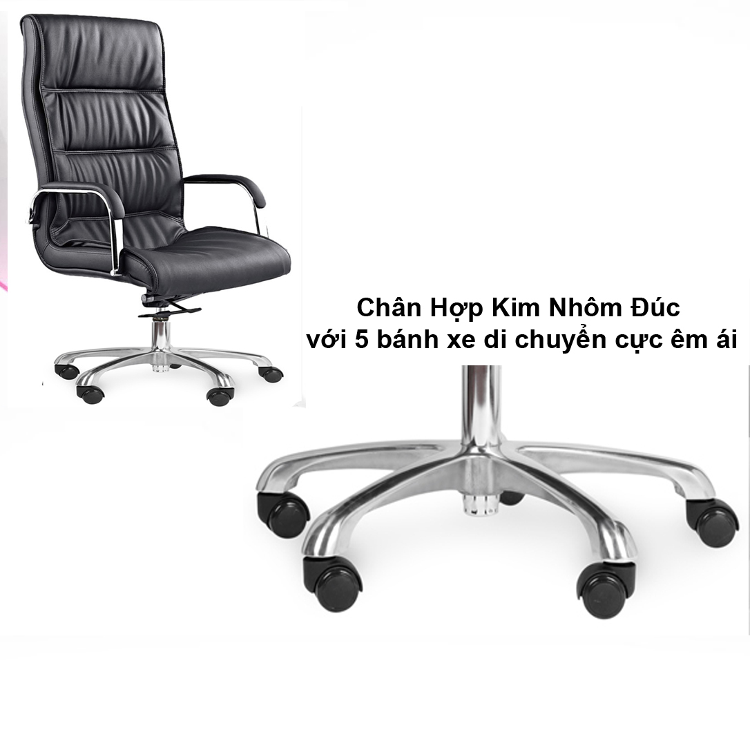 Ghế Văn Phòng Dành Cho Sếp PVC Cao Cấp, Lưng Cao AZP-204A - Hàng Nhập Khẩu 100%