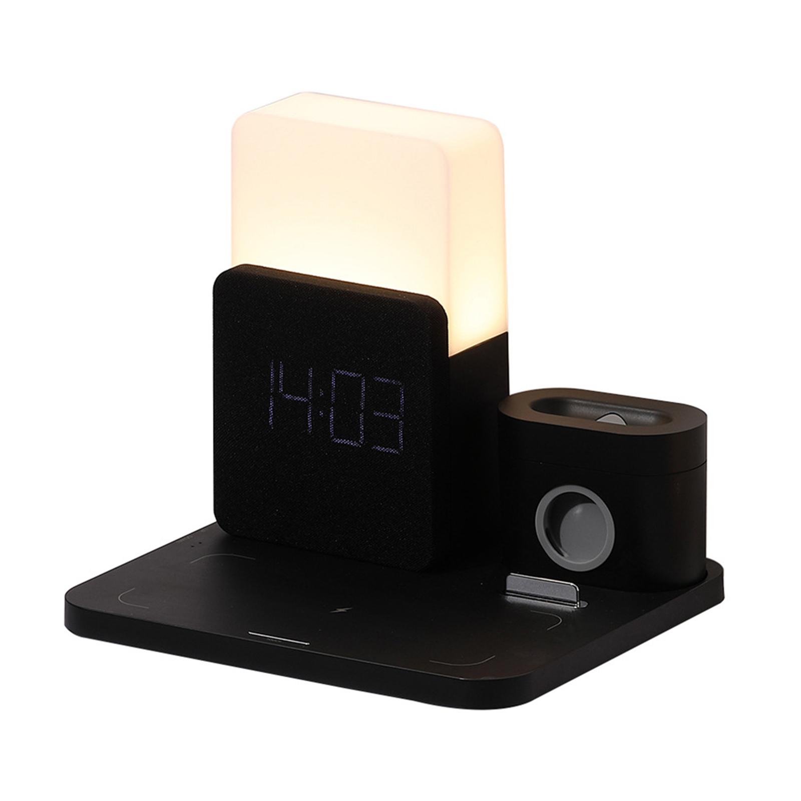 Wireless Charging Dock Wireless Charger Night light Clock For iPhone